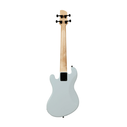 Kala UBASS-SB-LB-FS Solid Body 4-String Powder Blue Fretted U•BASS® with rich, deep bass tones and smooth fretted playability.