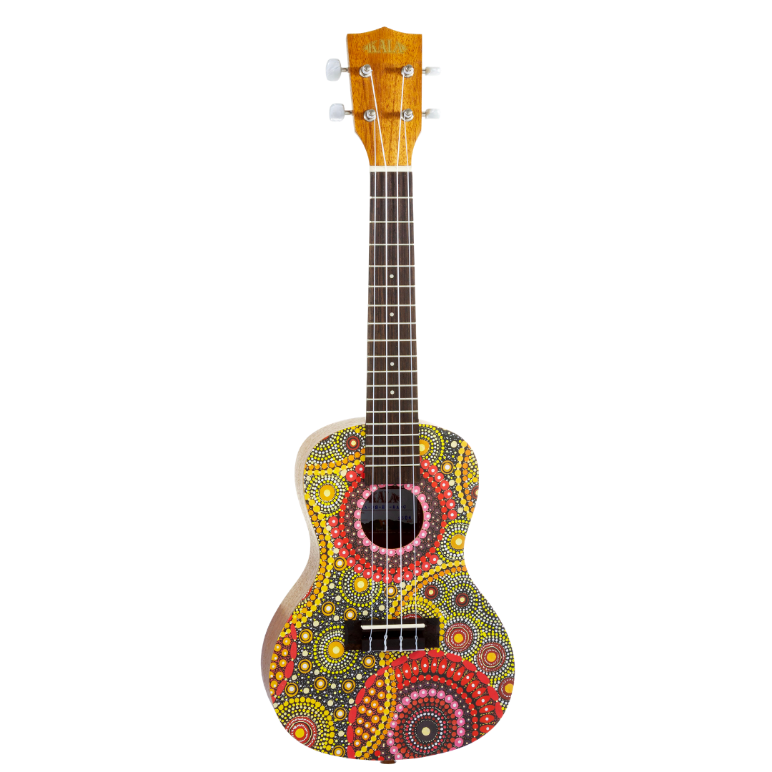 Kala Desert Storylines Blackwood Apple Concert Ukulele by Evelyn Young
