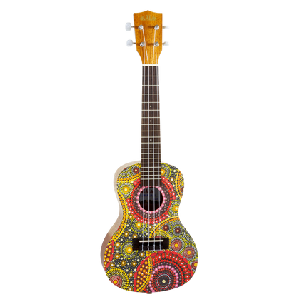 Kala Desert Storylines Blackwood Apple Concert Ukulele by Evelyn Young