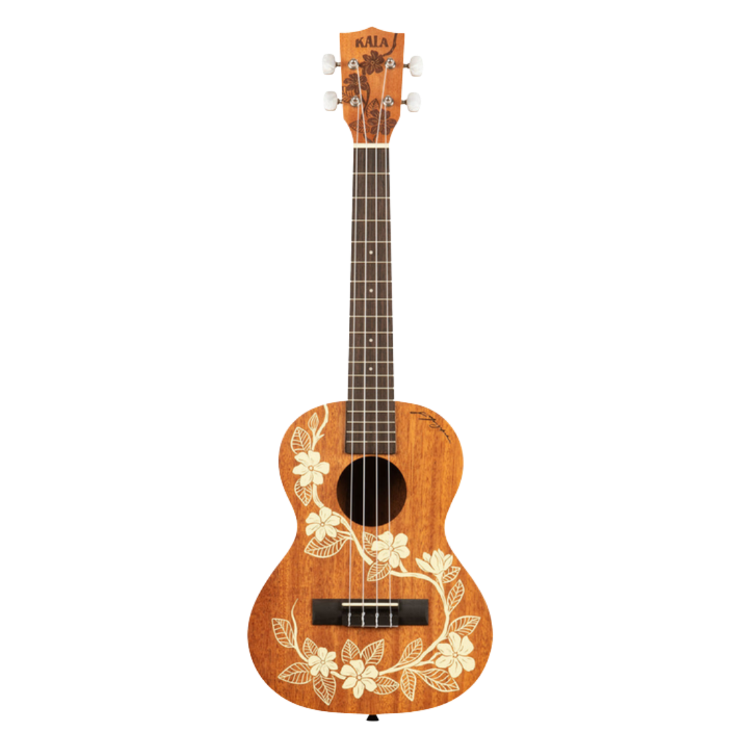 Kala Gardenia Mahogany Tenor Ukulele KA-GARDENIA-T – Voyage Collection with Hawaiian-inspired Gardenia artwork, mahogany body, Aquila strings – Australia