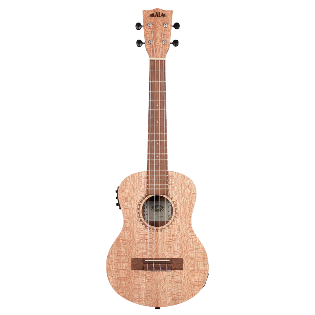 Kala KA-20TE Tenor Electric Ukulele with burled Meranti body and satin finish.