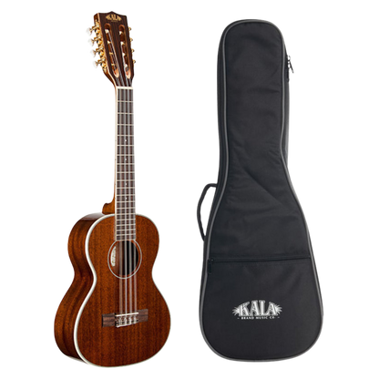 Kala KA-8 Eight String Tenor Ukulele with mahogany body, gloss finish, and 8-string setup.