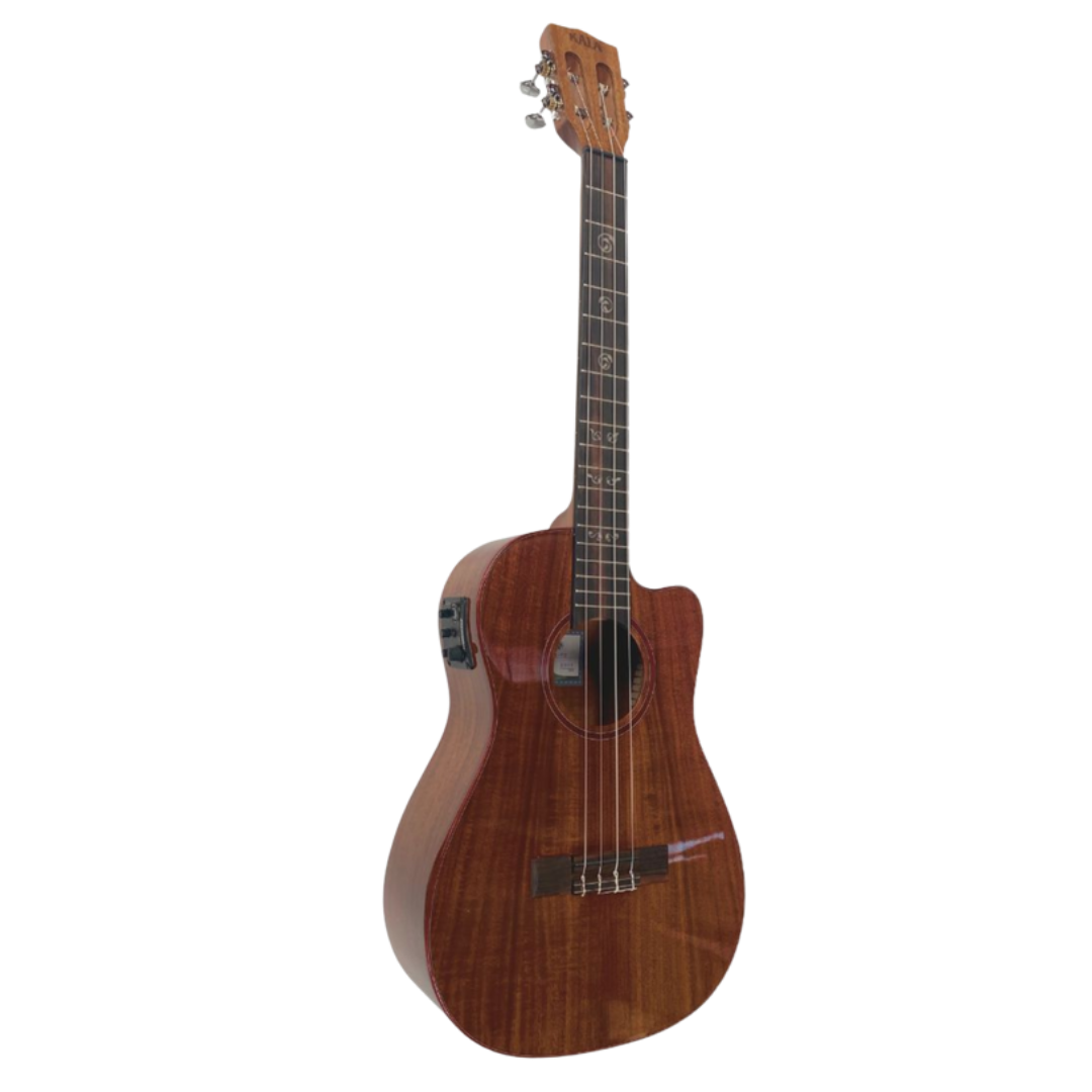 Gloss Australian blackwood concert ukulele with cutaway and electronics