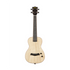 Solid body electric flame maple tenor ukulele with tiger stripe maple top