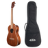 Kala KA-BE Baritone Ukulele in satin mahogany with pickup, cream binding, and gigbag.