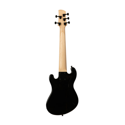 Kala UBASS-SB5-BK-FS Solid Body 5-String Jet Black Fretted U•BASS with a bold, deep sound and sleek design, ideal for bass players.