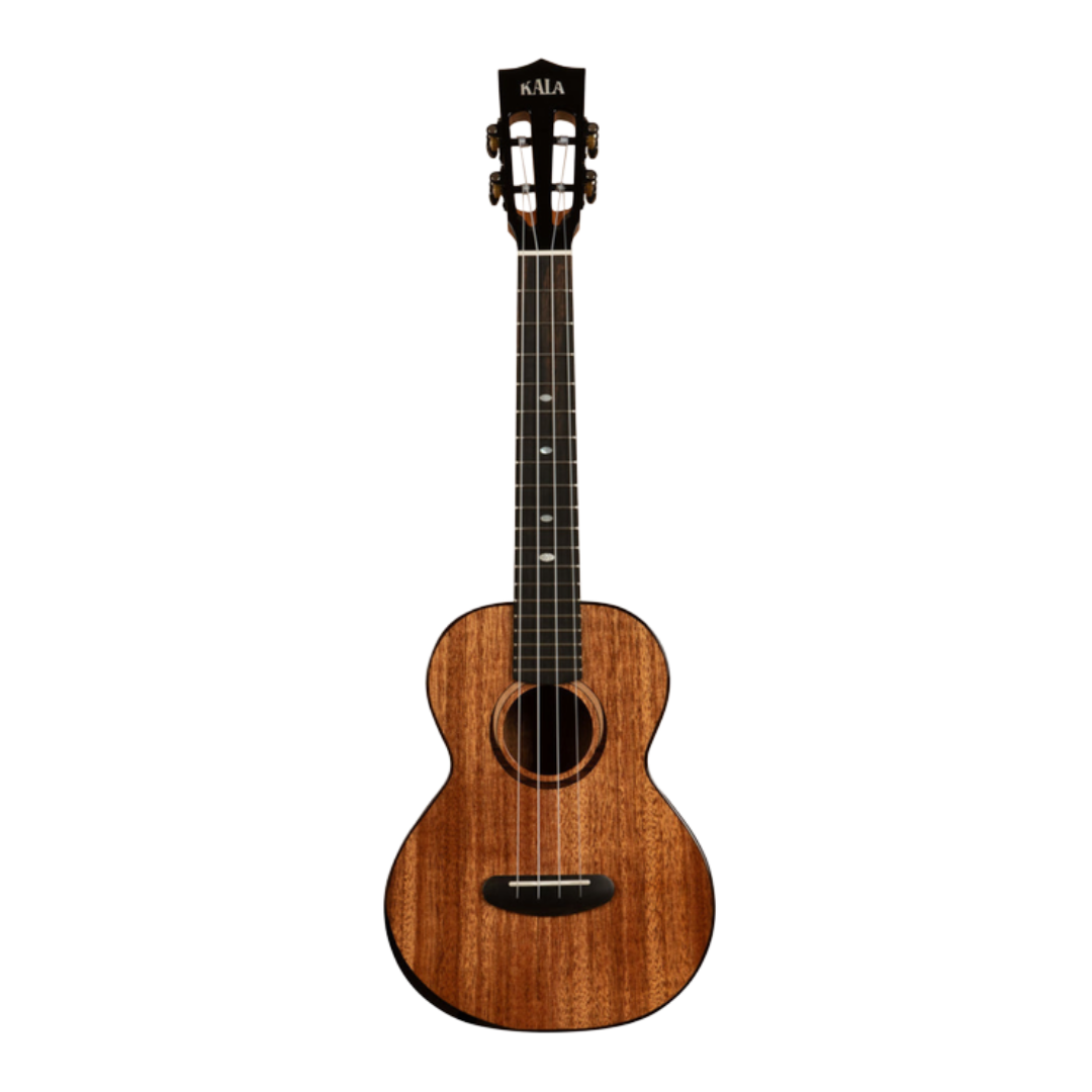 Kala KA-CT-SMH-TG Contour All Solid Gloss Mahogany Tenor Ukulele with slotted headstock and deluxe gig bag