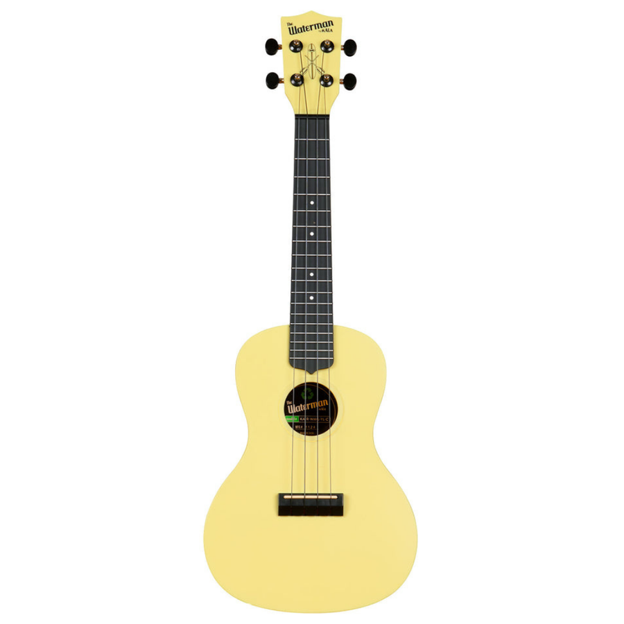 KA-R-WMG-YL-C Kala Waterman Glow-in-the-Dark Concert Ukulele Recycled Eco-Friendly Ukulele Australia