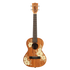 Kala Hibiscus Mahogany Tenor Ukulele with floral hibiscus laser-etched design