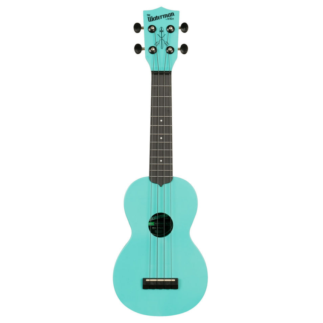KA-R-WMG-BL-S Aqua Mist Glow In The Dark Soprano Recycled Waterman Ukulele