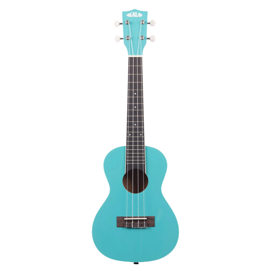 Kala KA-CANDY-BLU Cotton Candy Blue Concert Ukulele with high gloss finish and Aquila strings