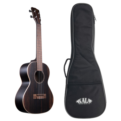 Kala KA-EBY-T Tenor Ukulele – Striped Ebony Body with Maple Binding