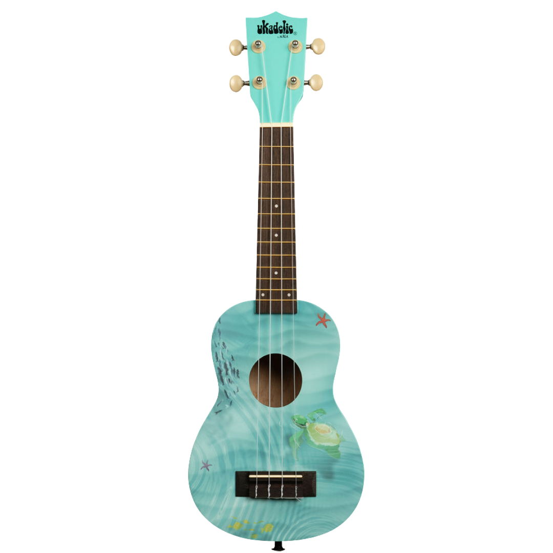 NUK-SEASCAPE Kala Ukadelic Seascape Soprano Ukulele Ocean Art Ukulele Australia