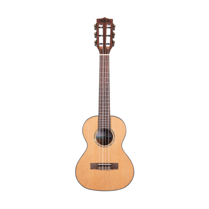 Kala KA-SCAC-T6 Gloss Solid Cedar Top Acacia 6-String Tenor Ukulele, featuring a rich cedar top and acacia back and sides, designed for a full, bright sound with a premium, glossy finish.