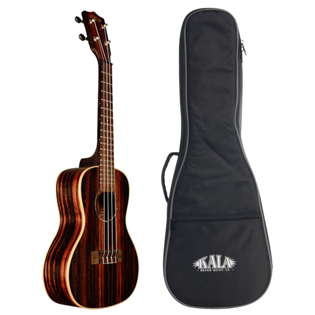 Kala KA-EBY-C Ebony Concert Ukulele with Gigbag