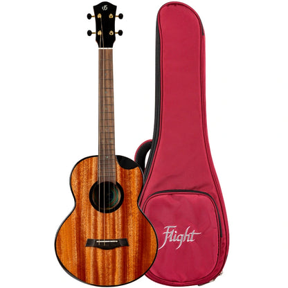 Flight Nomad Baritone Ukulele with solid mahogany body and black binding
