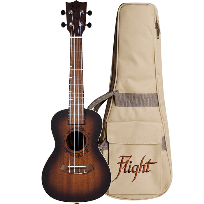 Flight DUC380 Amber Concert Ukulele with Gigbag
