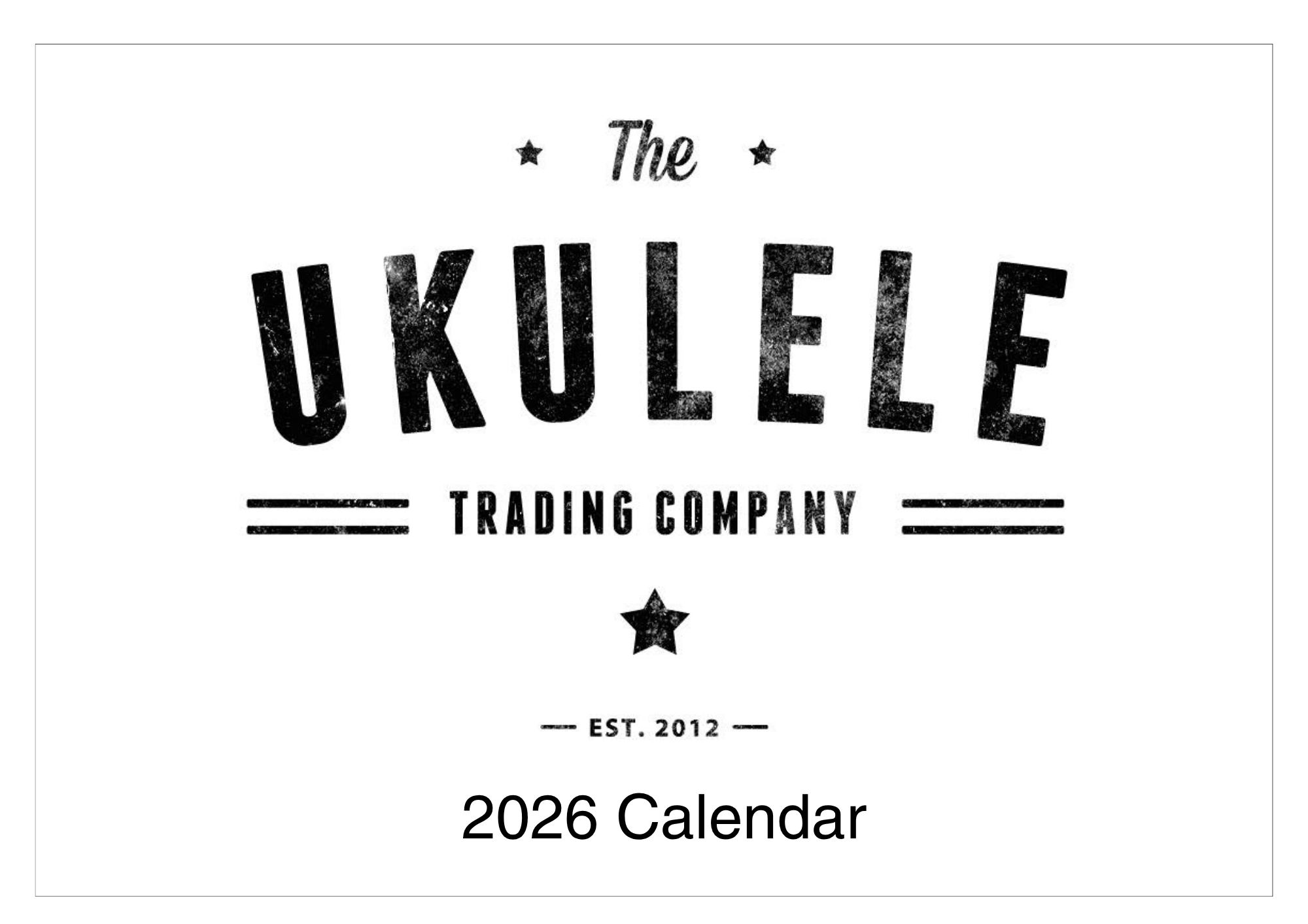 Limited Edition 2026 Ukulele Calendar – Monthly Ukulele Photography, Practice Inspiration &amp; Organized Layout