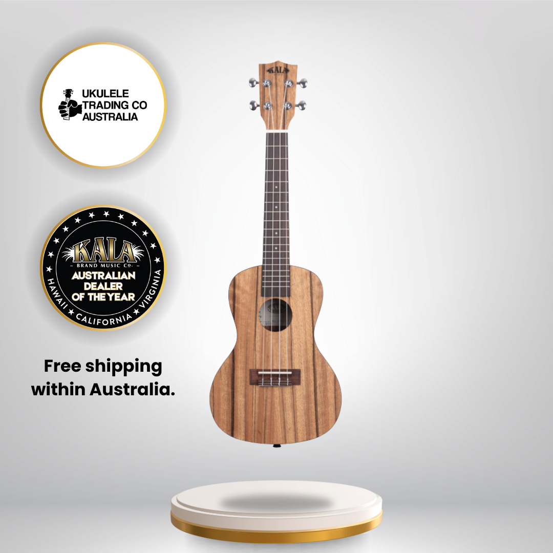 Left-handed Kala KA-PWC/LH Pacific Walnut Concert Ukulele