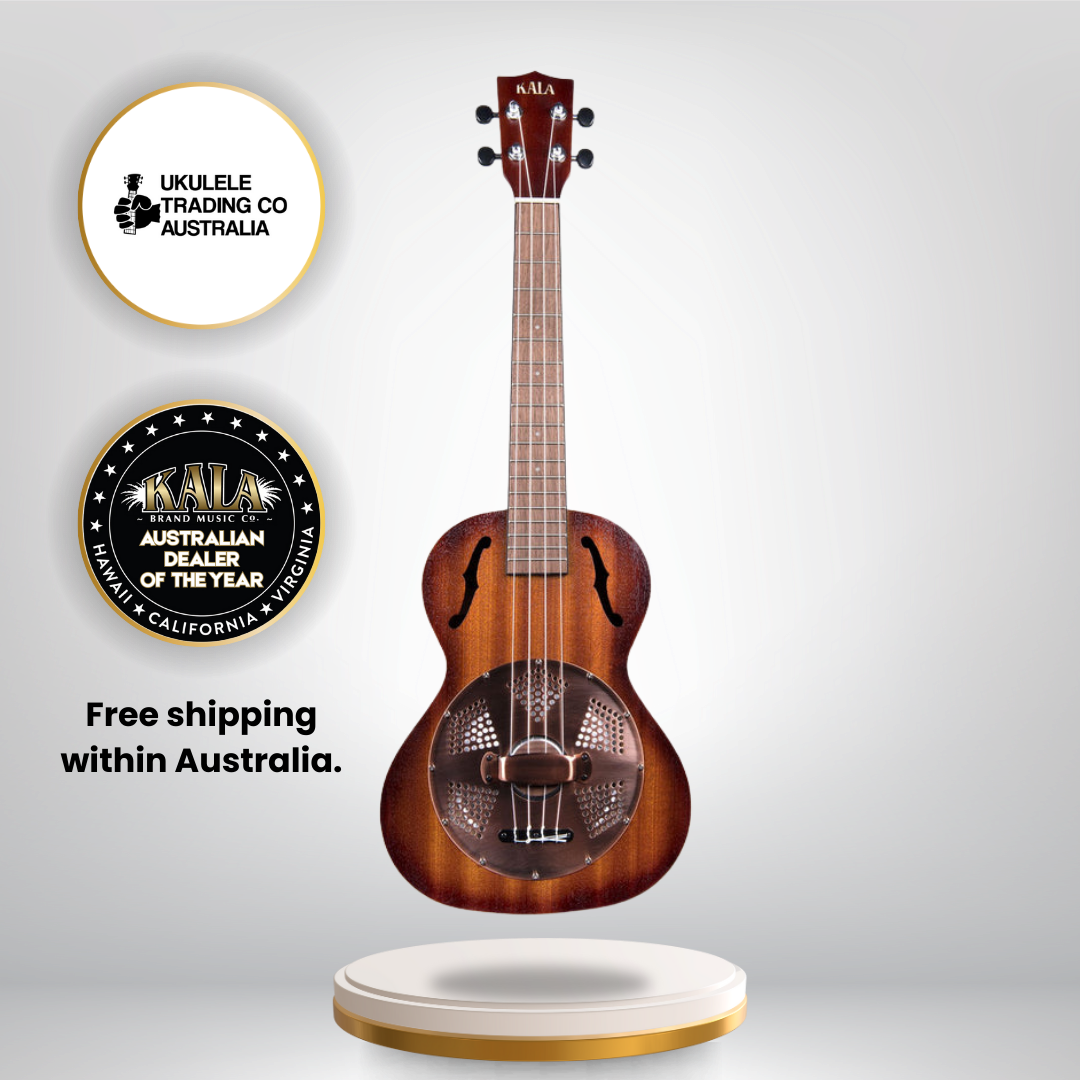 "Kala KA-RES-BRS Resonator Tenor Ukulele with Brass Cover Plate"
