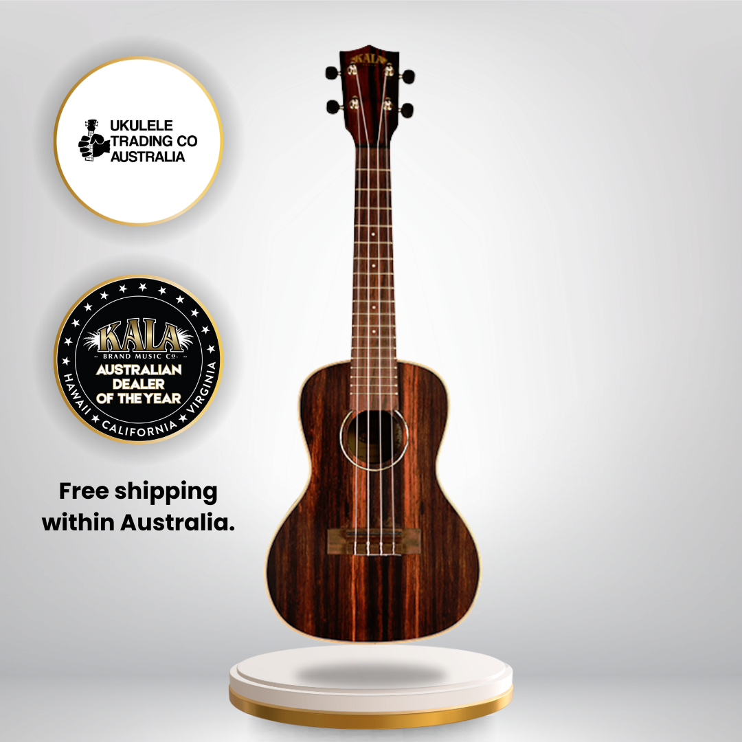 Kala KA-EBY-C Ebony Concert Ukulele with Gigbag
