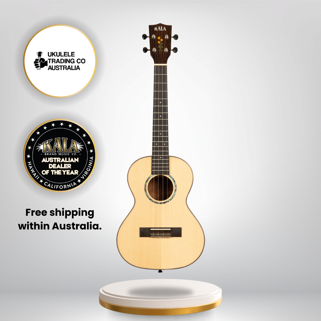 Kala 20th Anniversary Solid Spruce Quilted Sapele Tenor Ukulele
