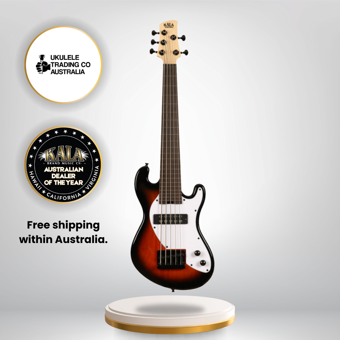 Kala Sunburst 5-string fretless U•BASS® electric bass