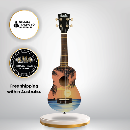 NUK-TROPDAY Kala Ukadelic Tropical Day Soprano Ukulele Island Art Ukulele Australia