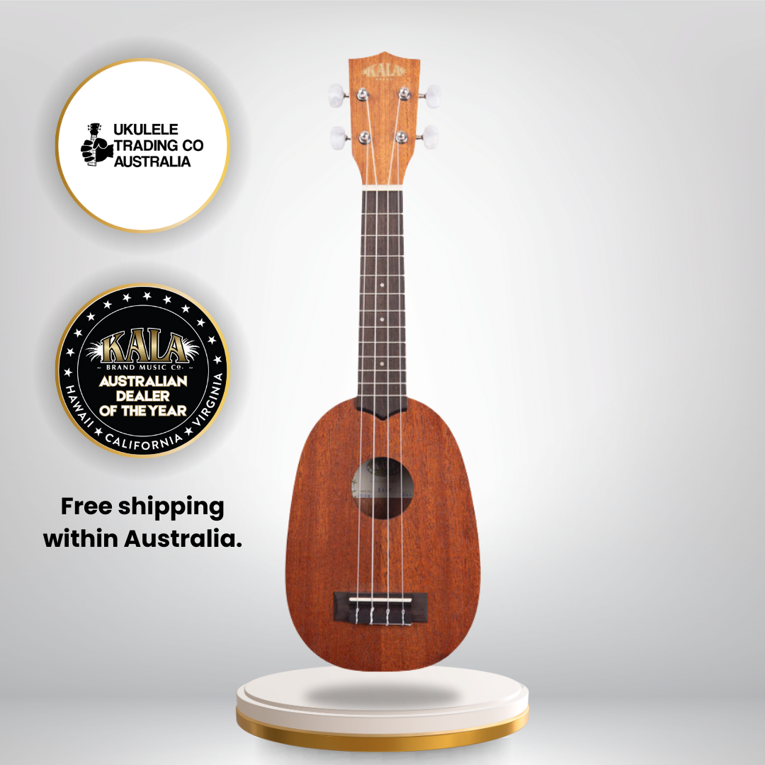 Kala KA-P Satin Mahogany Pineapple Soprano Ukulele with Gigbag – Best Ukulele for Beginners