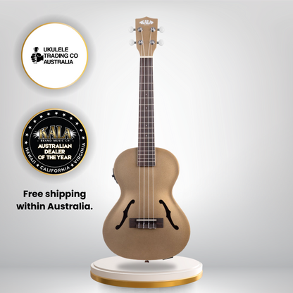 Kala KA-JTE-KZGD archtop ukulele with rosewood fretboard and mahogany neck