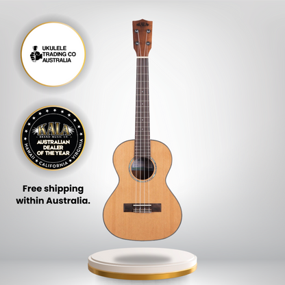 Kala KA-SCAC-T Tenor Ukulele solid cedar top with acacia back and sides high gloss finish.