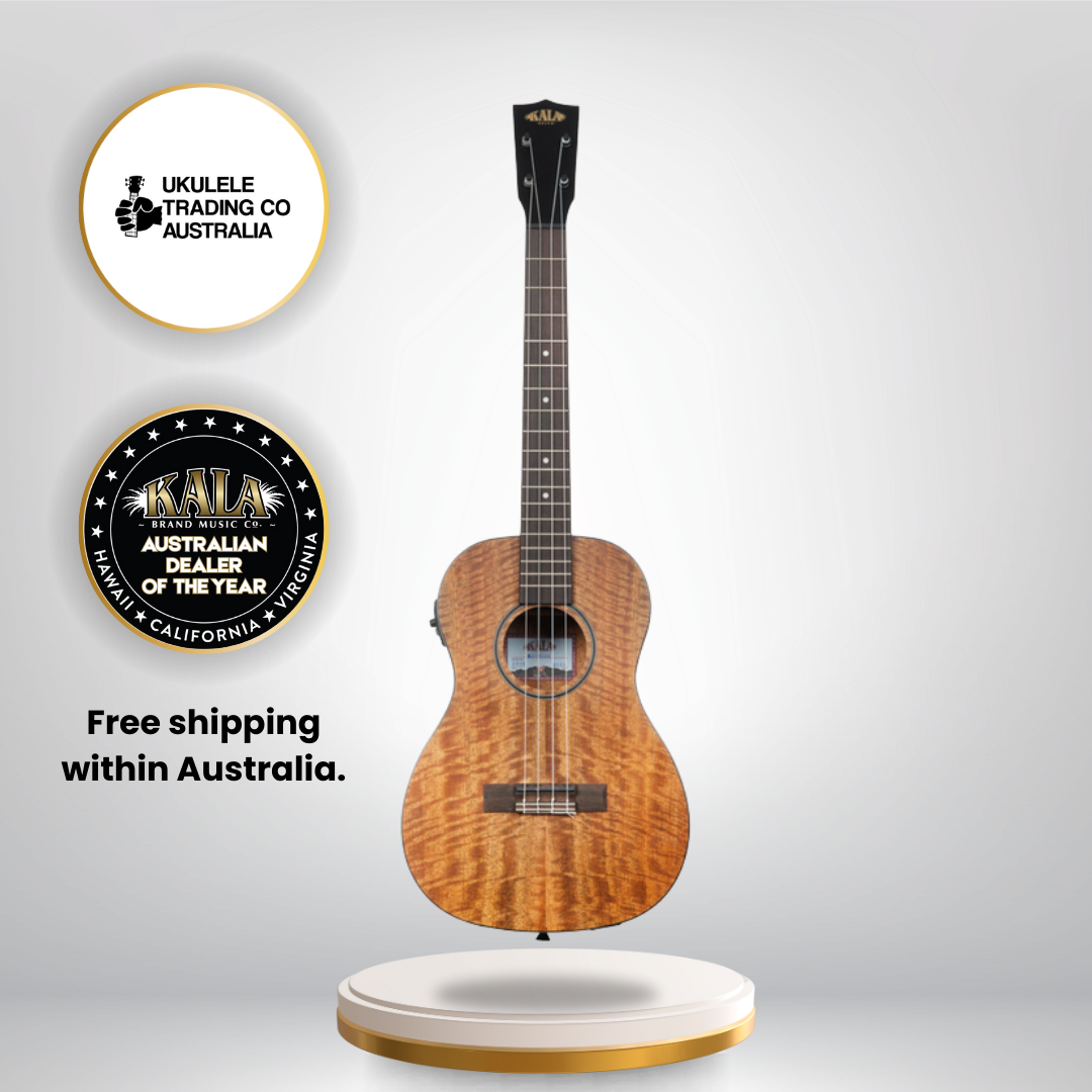 kala ka-cm-be curly mango baritone ukulele with eq preamp australia