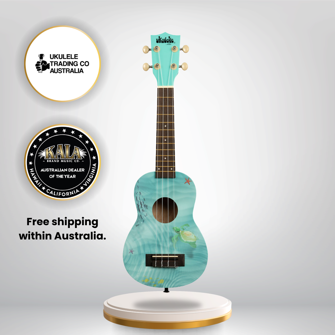 NUK-SEASCAPE Kala Ukadelic Seascape Soprano Ukulele Ocean Art Ukulele Australia