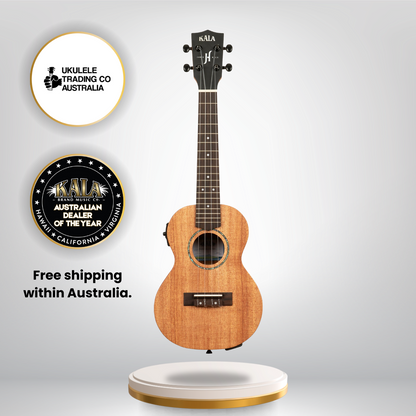 KA-JH-AMHG-C-E Kala James Hill All Solid Mahogany Concert Ukulele with Active EQ – Professional Acoustic-Electric Concert Uke for Teachers &amp; Performers