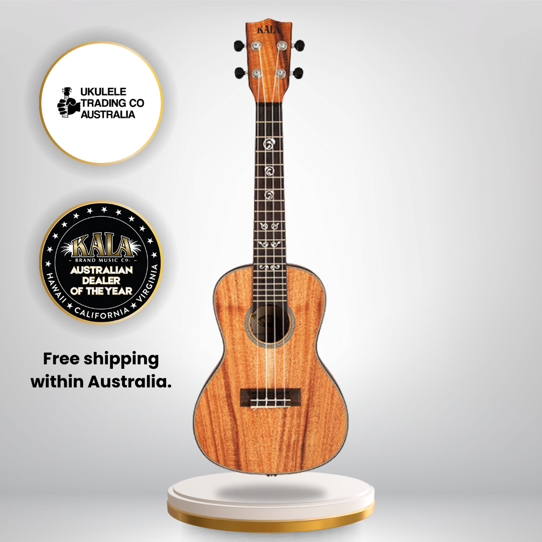 &quot;Kala KA-SA-C Solid Acacia Concert Ukulele with Maple Binding&quot;