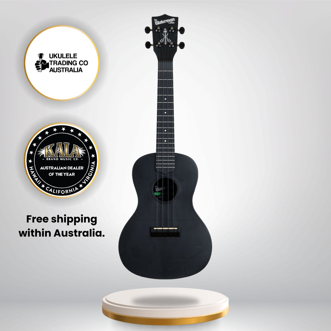 KA-R-WMS-BK-C Kala Waterman Concert Ukulele Recycled Eco-Friendly Concert Ukulele Australia