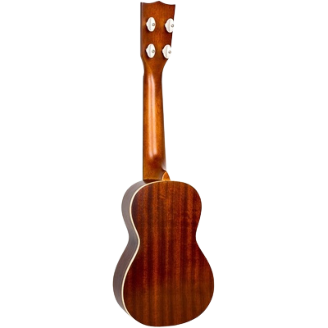 All-solid sapele Flight MUS2 soprano ukulele with vintage finish and Gotoh tuners.