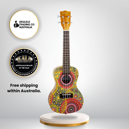 Kala Desert Storylines Blackwood Apple Concert Ukulele by Evelyn Young