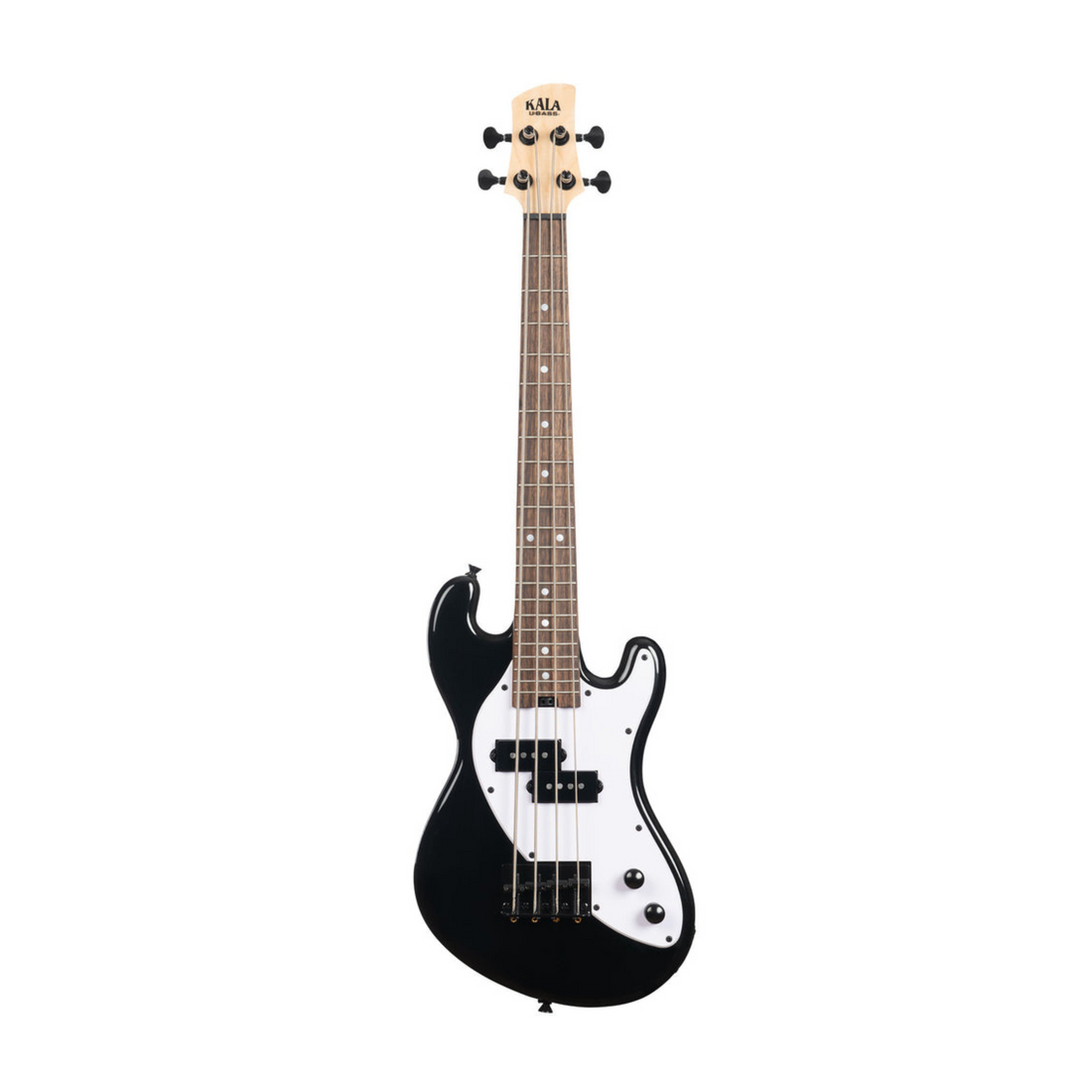 Solid Body 4-String Jet Black Fretted U•BASS® by Kala - UBASS-SB-BK-FS. Rich bass tones, durable design, perfect for all players!