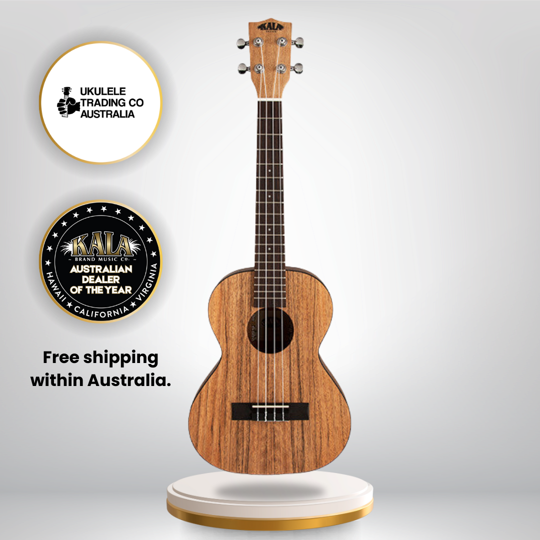 Kala KA-PWT Pacific Walnut Tenor Ukulele – satin finish, striking grain, tenor size.