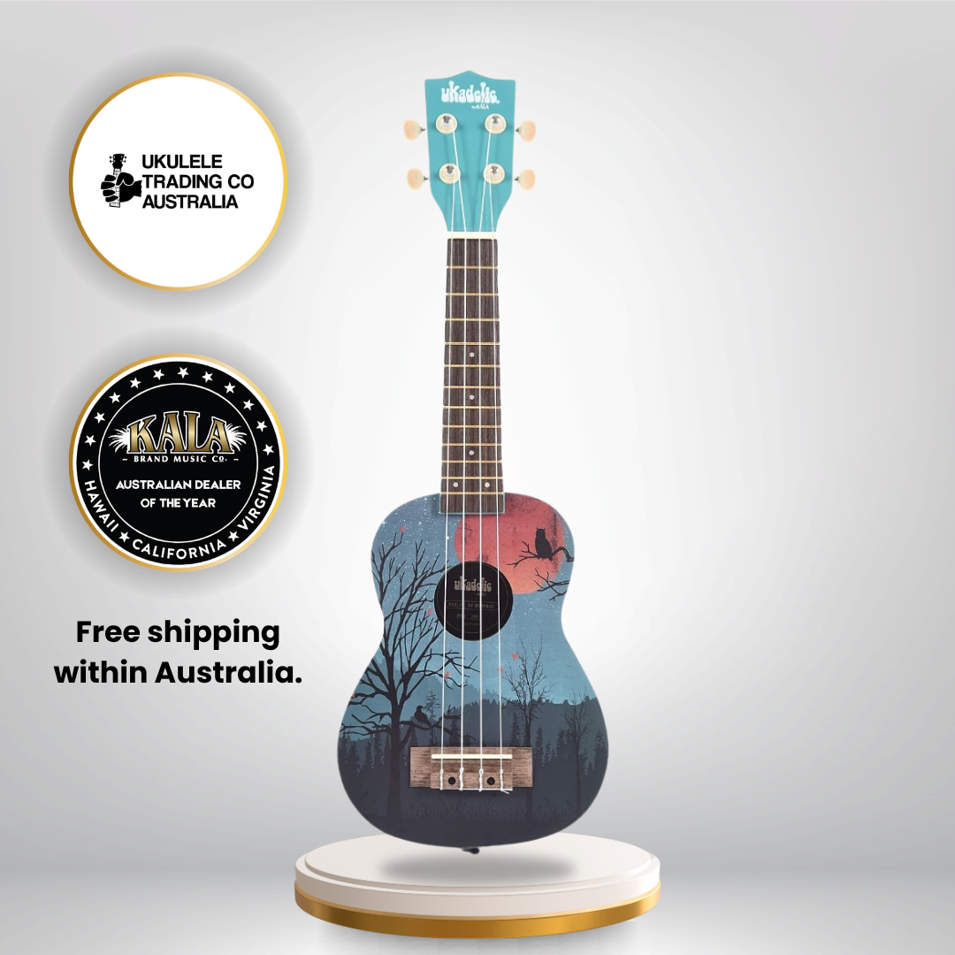 NUKMOONRISE Kala Ukadelic Moonrise Soprano Ukulele Art Series Soprano Ukulele Australia