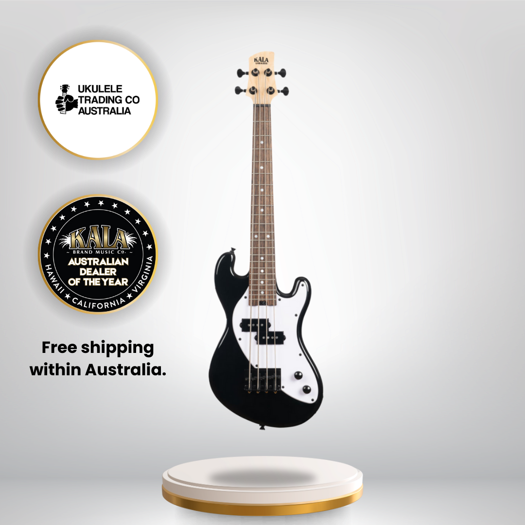 Kala Jet Black Fretted U•BASS® electric bass guitar