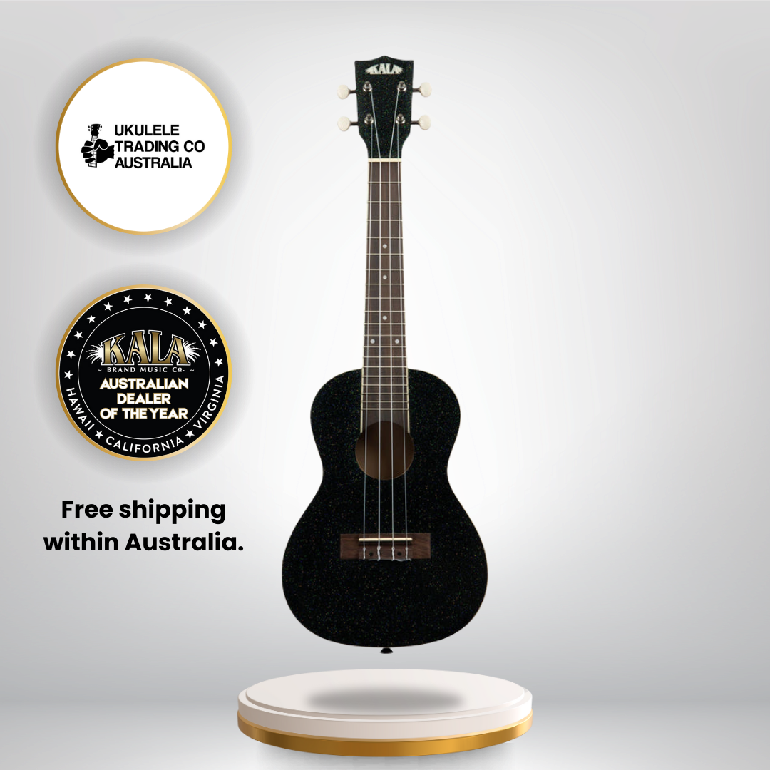 Kala Sparkle Series – Galaxy Black Concert Ukulele - KA-SPRK-BLACK