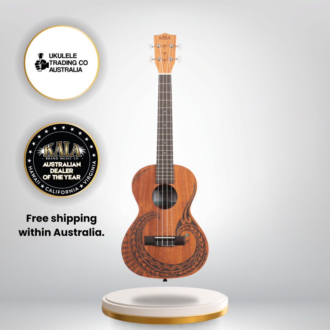 Kala KA-CANDY-BER Blackberry Concert Ukulele front view – glossy purple finish