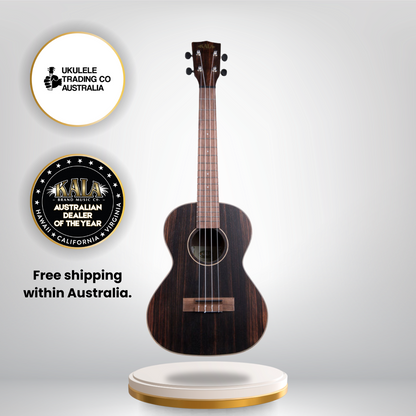 Kala KA-EBY-T Tenor Ukulele – Striped Ebony Body with Maple Binding