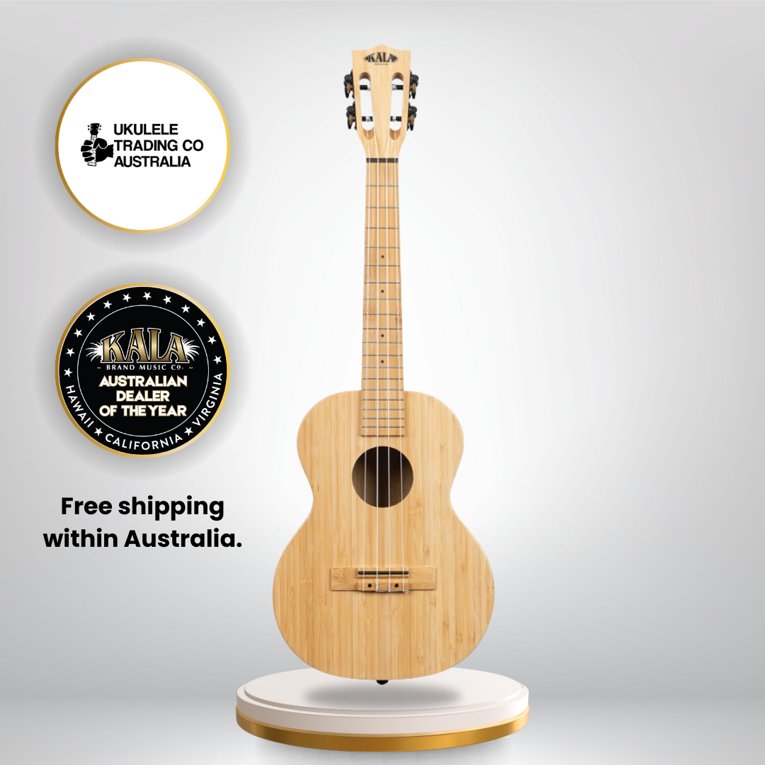Eco-friendly Kala KA-BMB-T Bamboo Tenor Ukulele with free gigbag – beginner-friendly