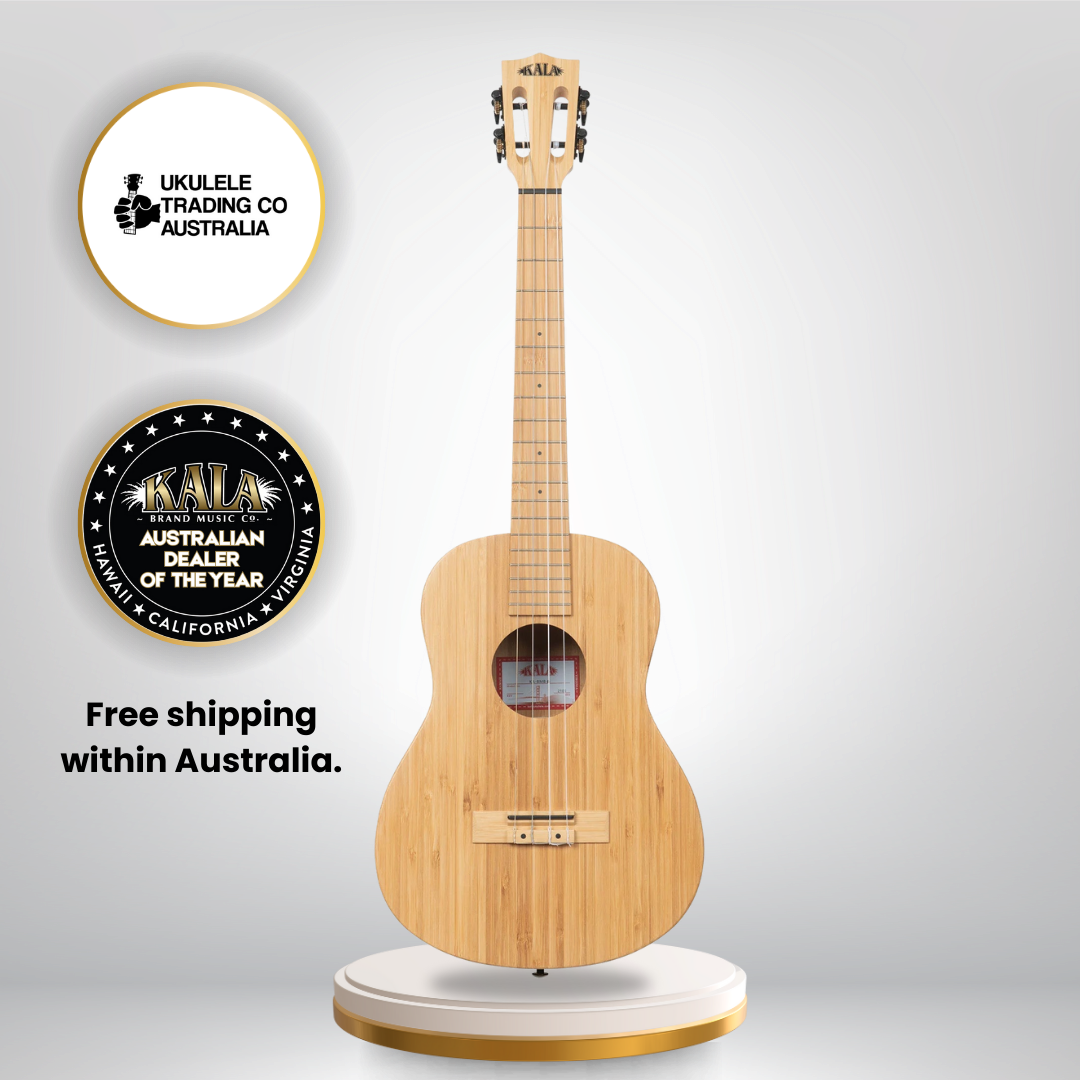 Kala KA-BMB Solid Bamboo Baritone Ukulele with free gigbag and Aquila ukulele strings