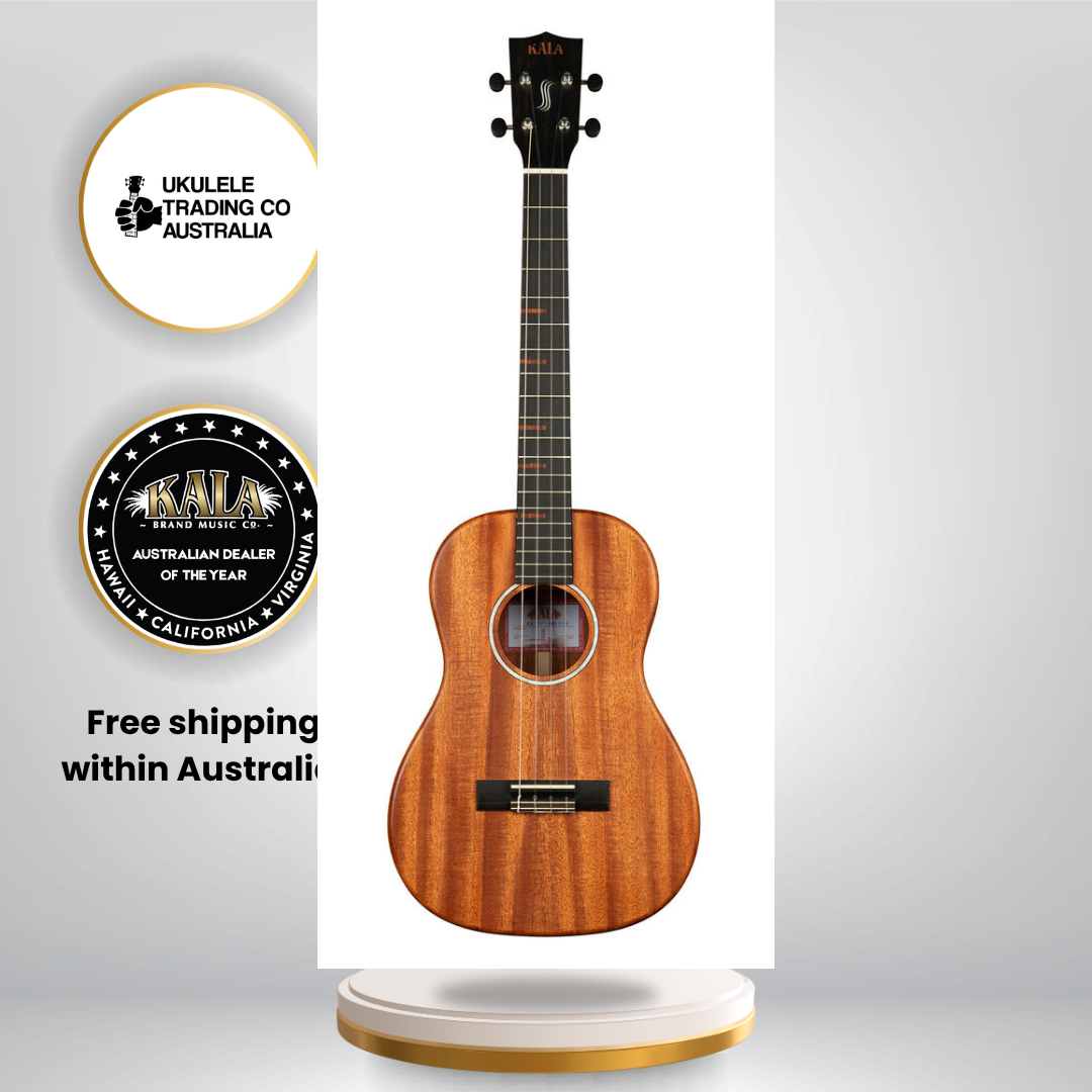 KA-WF-AMHG-B All Solid Mahogany Waterfall Baritone Ukulele