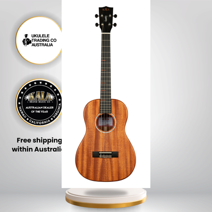 KA-WF-AMHG-B All Solid Mahogany Waterfall Baritone Ukulele