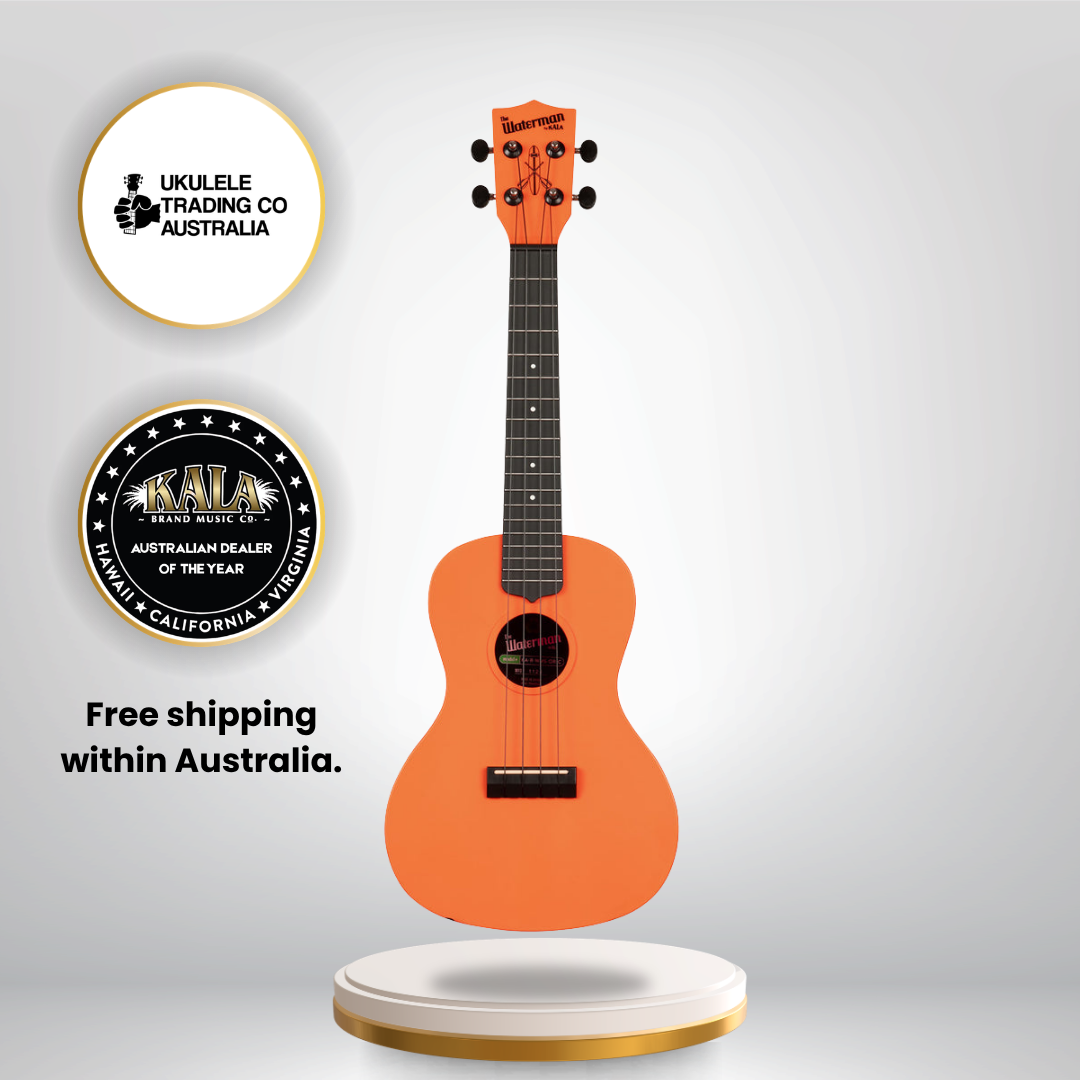 KA-R-WMS-OR-C Kala Waterman Concert Ukulele Recycled Eco-Friendly Concert Ukulele Australia